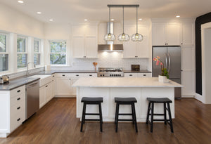 Chloe 3 Light Island/Billiard in Brushed Nickel Finish