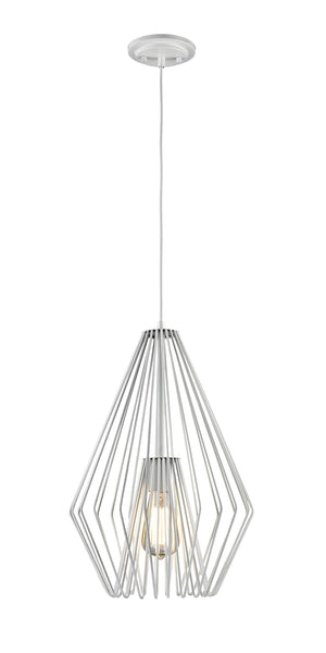 Quintus 1 Light Mini Pendant in Gloss White Finish