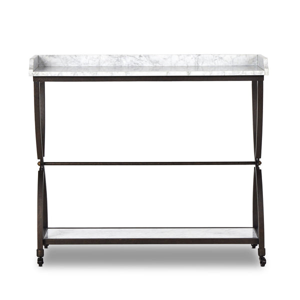 Six Beers Table - Honed White Marble