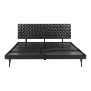 Moe's Pablo King Size Bed in Black Sheesham Wood