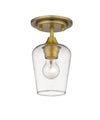 Joliet 1 Light Flush Mount in Olde Brass Finish