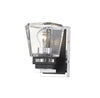 Jackson 1 Light Wall Sconce in Chrome + Matte Black Finish