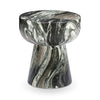 Merz Green Outdoor Round Stool with Marble Design