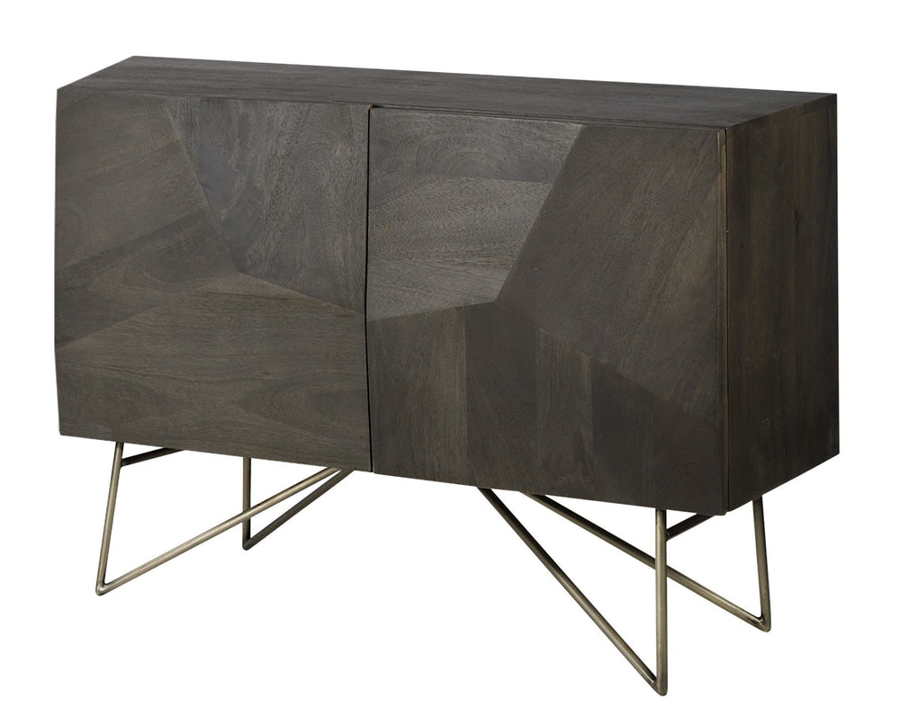 Darwin Dark Brown Wood 2 Door Accent Cabinet