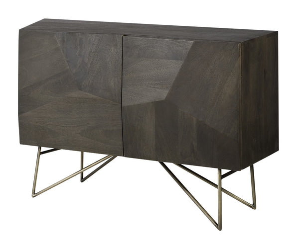 Darwin Dark Brown Wood 2 Door Accent Cabinet
