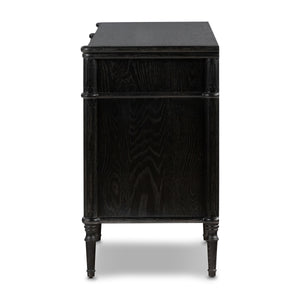 Toulouse 6 Drawer Dresser In Dstrssd Black