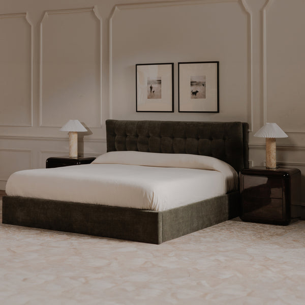 Moe's Sebastion King Storage Bed in Green