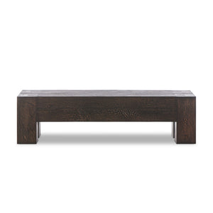Abaso Accent Bench - Ebony Rustic Wormwood Oak