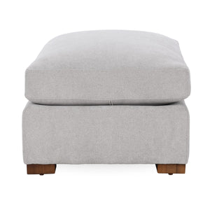 Audrey Ottoman Elite-Gray with Feather & Down Cushion