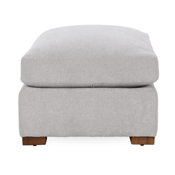 Audrey Ottoman Elite-Gray with Feather & Down Cushion
