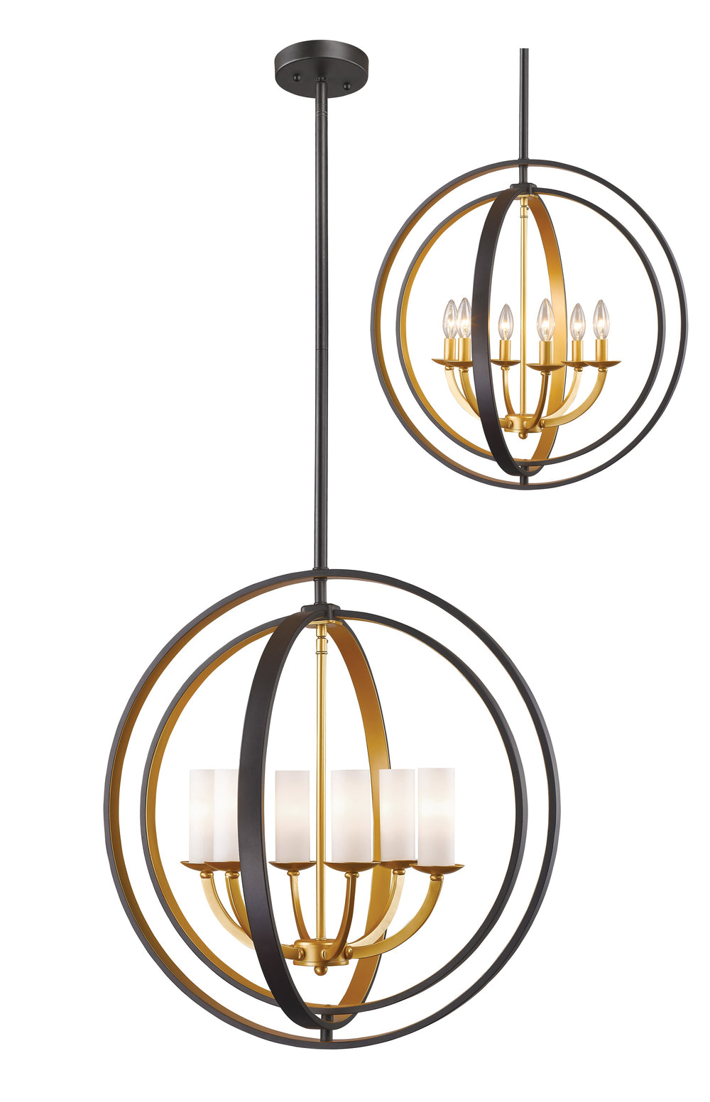 Ashling 6 Light Pendant in Bronze Gold Finish