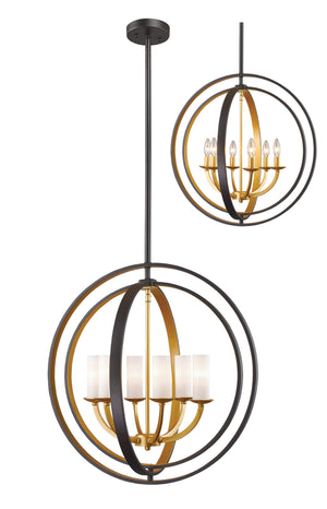 Ashling 6 Light Pendant in Bronze Gold Finish