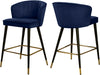 Maxine Stool In Navy Velvet