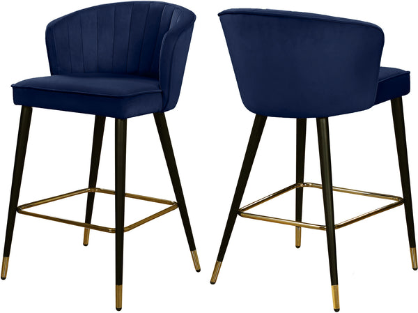 Maxine Stool In Navy Velvet