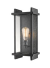 Fallow 1 Light Outdoor Wall Sconce in Black Finish