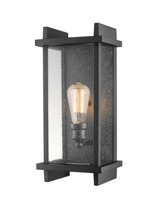 Fallow 1 Light Outdoor Wall Sconce in Black Finish