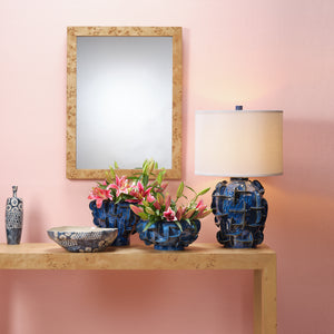  Helios Ceramic Decorative Vase, Blue