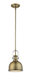 Melange 1 Light Mini Pendant in Heritage Brass Finish