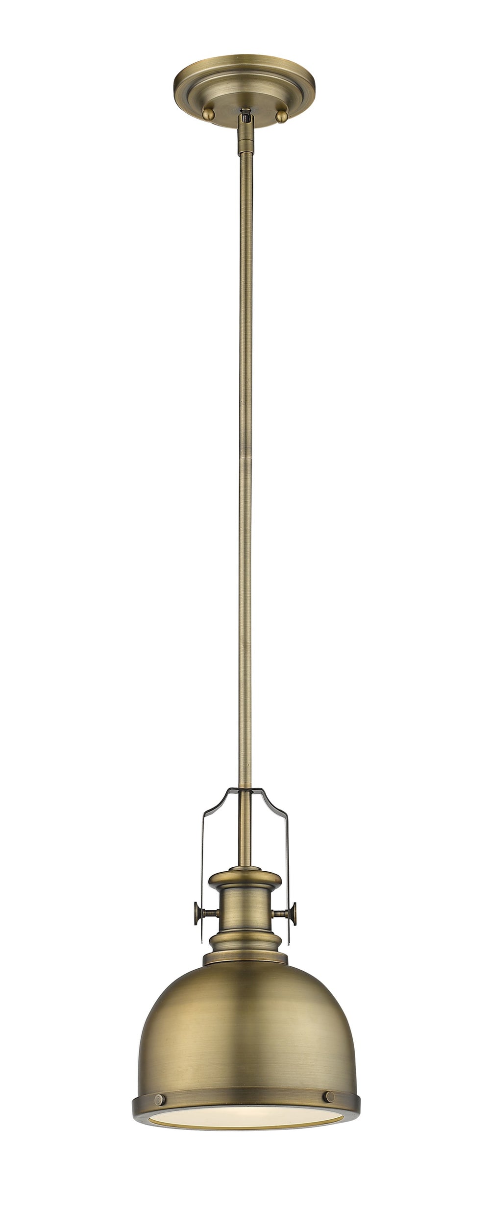 Melange 1 Light Mini Pendant in Heritage Brass Finish