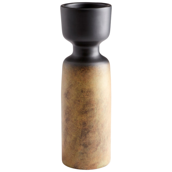 Large Chalice Vase in Rustic Patina