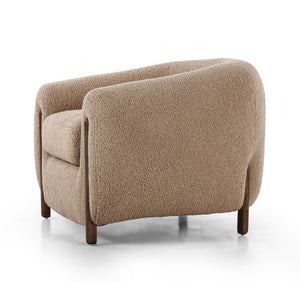 Lyla Chair In Sheepskin Camel