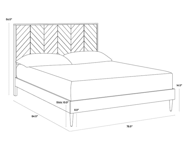 GREYSON BED - KING - LIGHT ACACIA