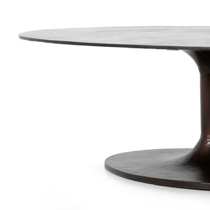 Simone Oval Coffee Table In Antique Rust