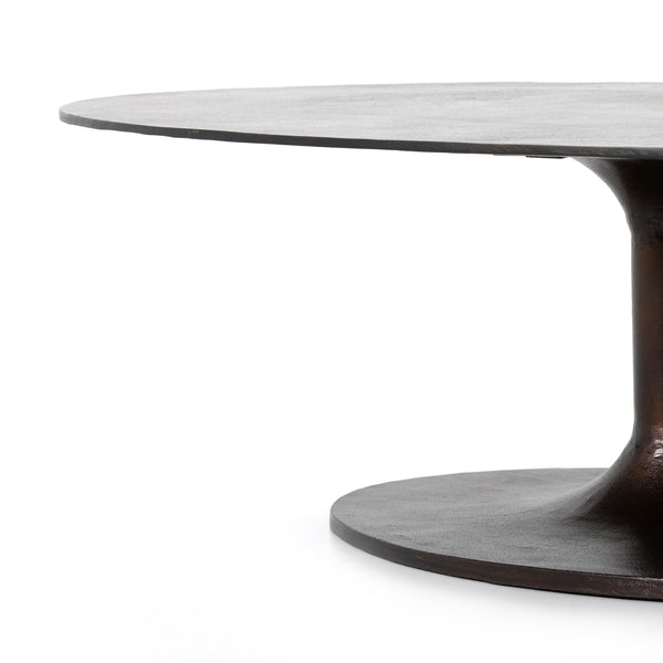 Simone Oval Coffee Table In Antique Rust