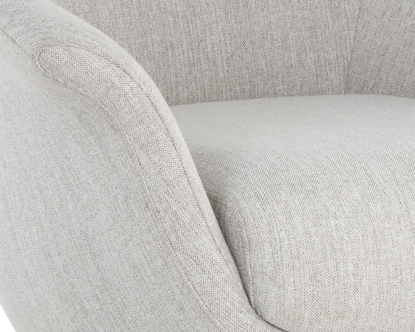 CARINE SWIVEL LOUNGE CHAIR - MINA TAUPE