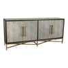 Mako Small Sideboard in Grey with Gold Accents