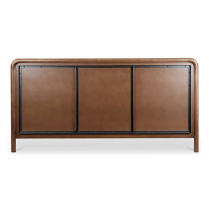 Rye Queen Bed Warm Brown with Mango Wood