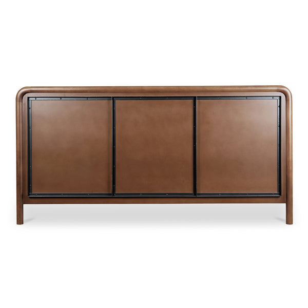 Rye Queen Bed Warm Brown with Mango Wood
