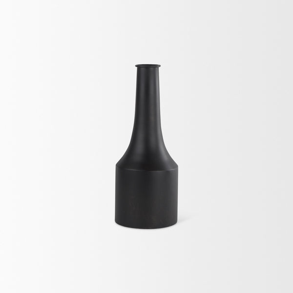 Aubrey Small 14.0H Black Iron Flower Vase