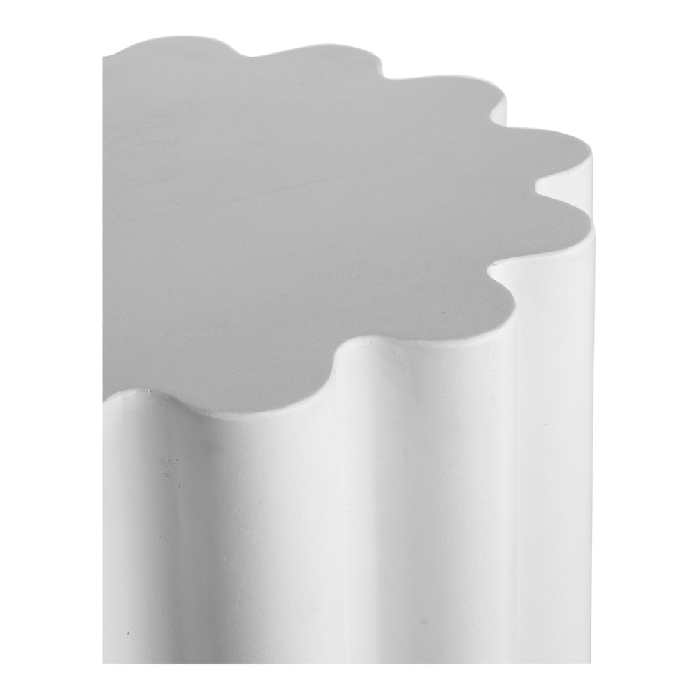 Taffy Accent Table White Concrete
