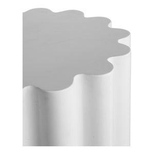 Taffy Accent Table White Concrete