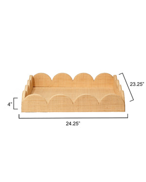 Wonderland Scalloped Decorative Tray