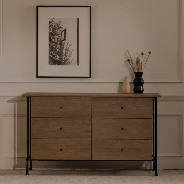 Moe's Rene 6-Drawer Dresser in Brown