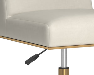 DEAN OFFICE CHAIR - BRUSHED BRASS - MEG IVORY