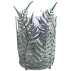 Palen II Large Green/Gold Metal Fern Leaf Table Candle Holder