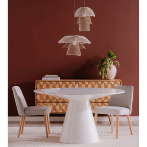 Otago 54" Round Dining Table in White