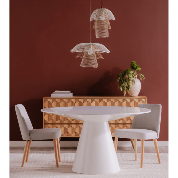 Otago 54" Round Dining Table in White