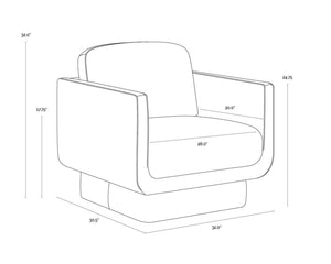 EVERTON ARMCHAIR - MEG DARK BROWN