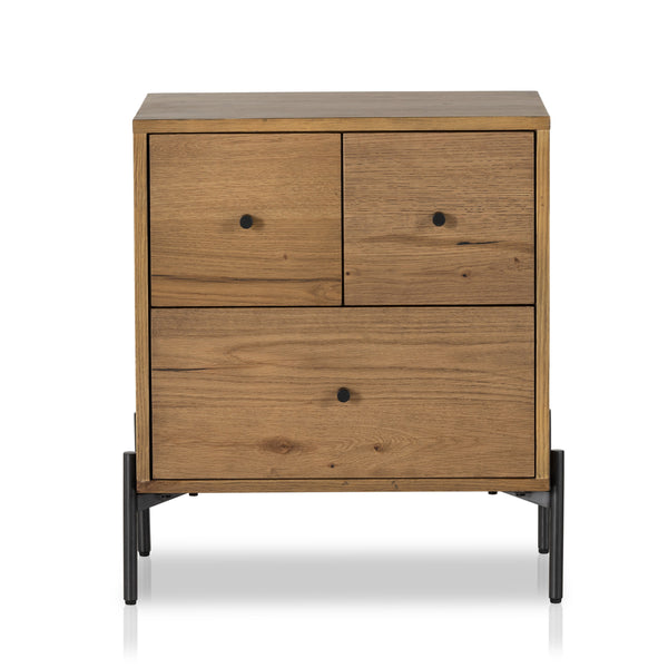 Eaton Nightstand In Amber Oak Resin