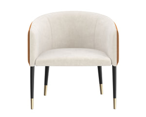 ASHER LOUNGE CHAIR - MEG TAUPE / MEG GOLD