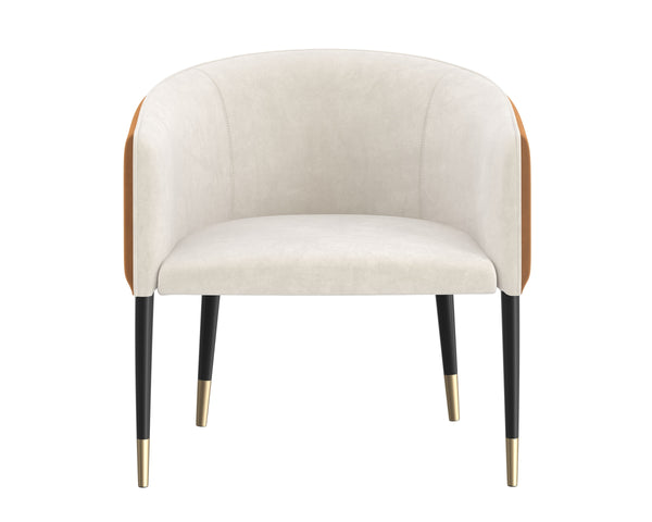ASHER LOUNGE CHAIR - MEG TAUPE / MEG GOLD