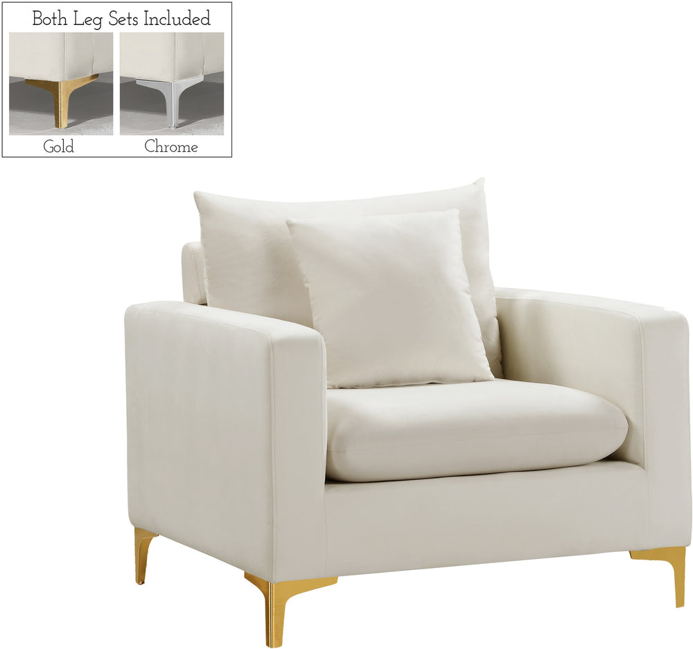 Lucy Chair In Cream Velvet