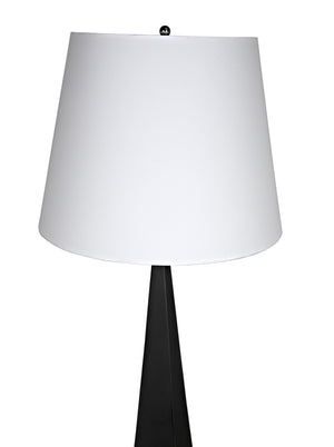 Rhombus Floor Lamp with Shade, Black Metal