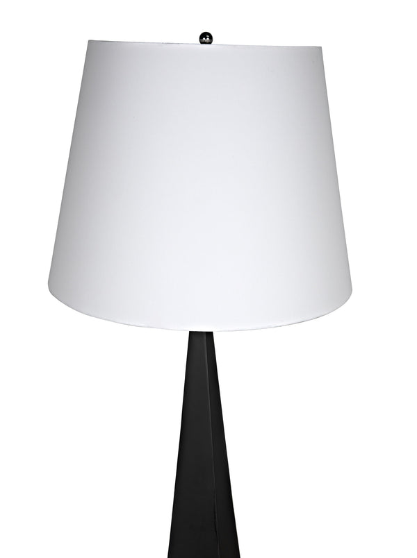 Rhombus Floor Lamp with Shade, Black Metal