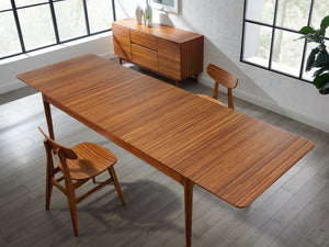 Erikka 110" Double-Leaves Extensible Dining Table, Amber