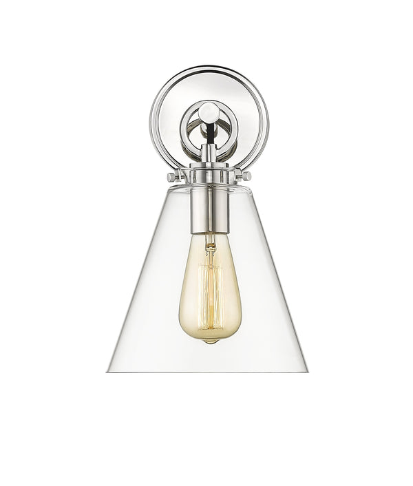 Harper 1 Light Wall Sconce in Polished Nickel Finish
